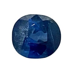 1.65 Carat Cushion-Cut Unheated Burmese Royal Blue Sapphire