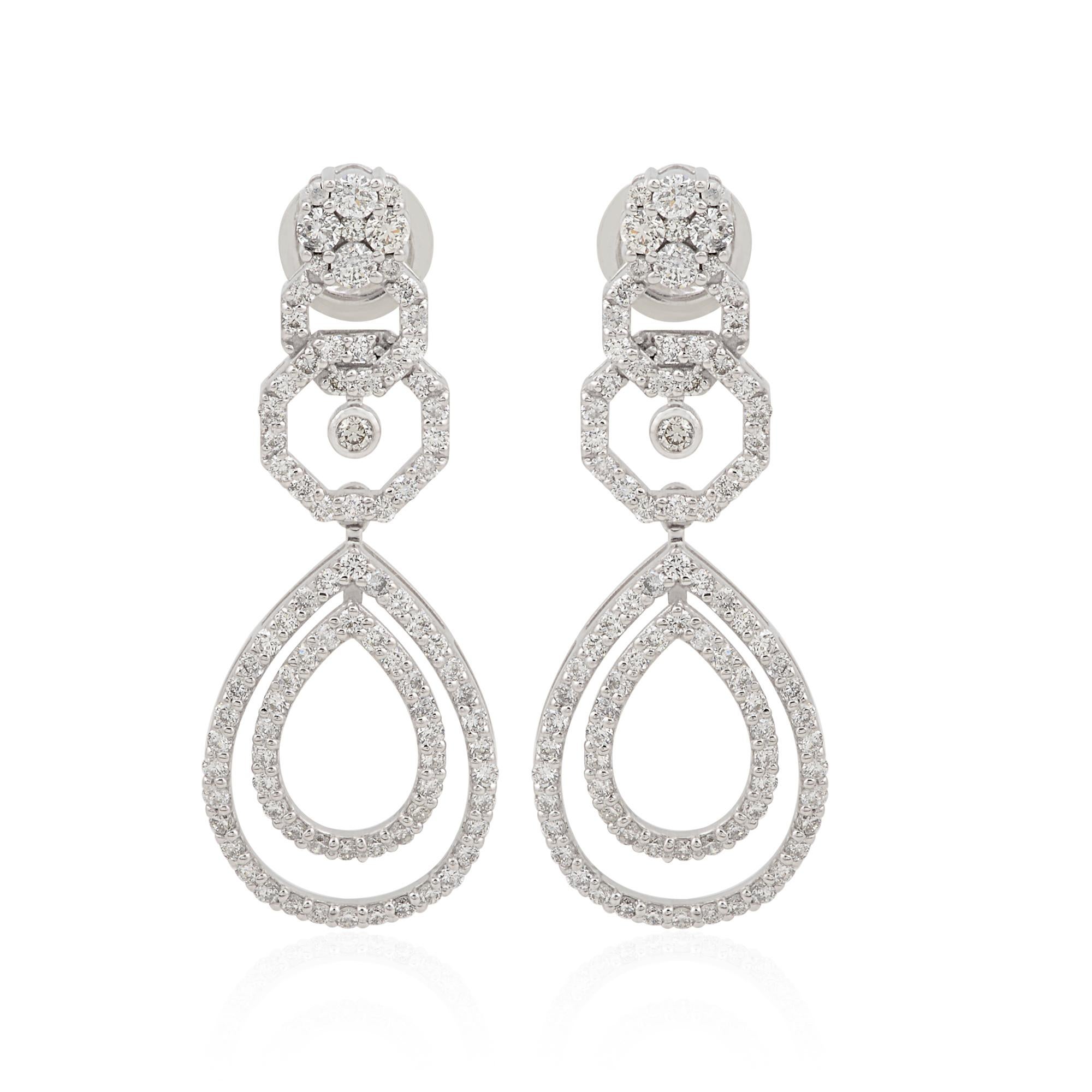 Item Code :- STE-1129
Gross Wt. :- 5.69 gm
10k White Gold Wt. :- 5.36 gm
C V D Diamond Wt. :- 1.65 Ct.
Earrings Size :- 35 mm approx.

✦ Sizing
.....................
We can adjust most items to fit your sizing preferences. Most items can be made to