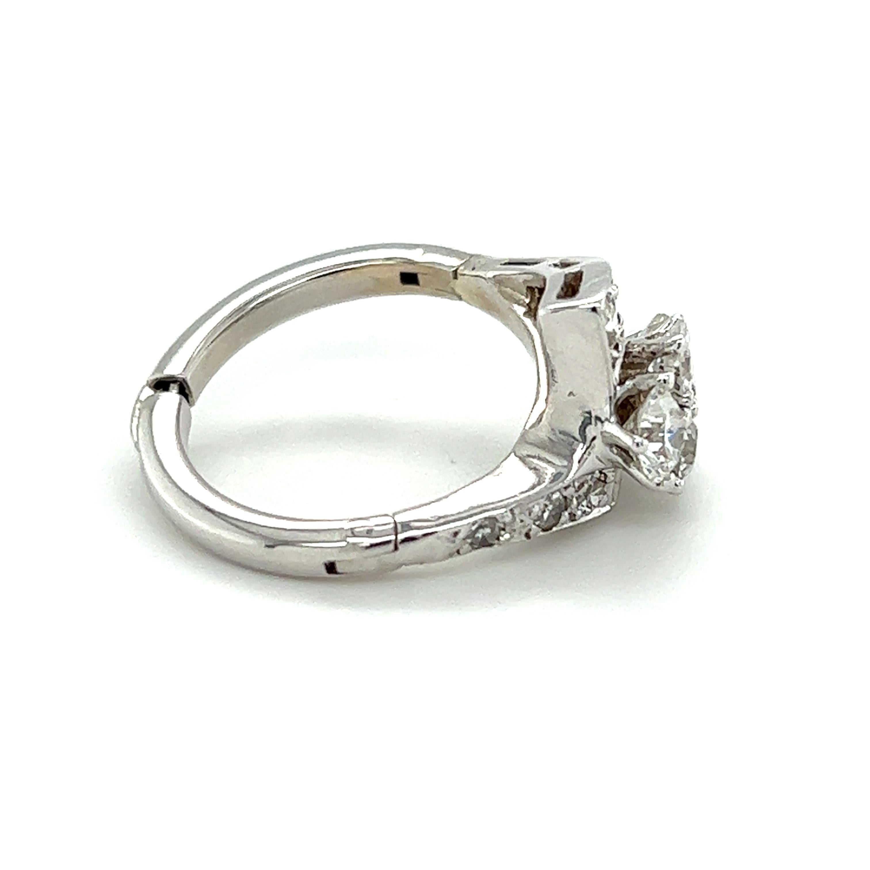 1,65 Karat Diamant-Cluster-Ring mit 14K Gold Finger Mate-Schnalle (Moderne)