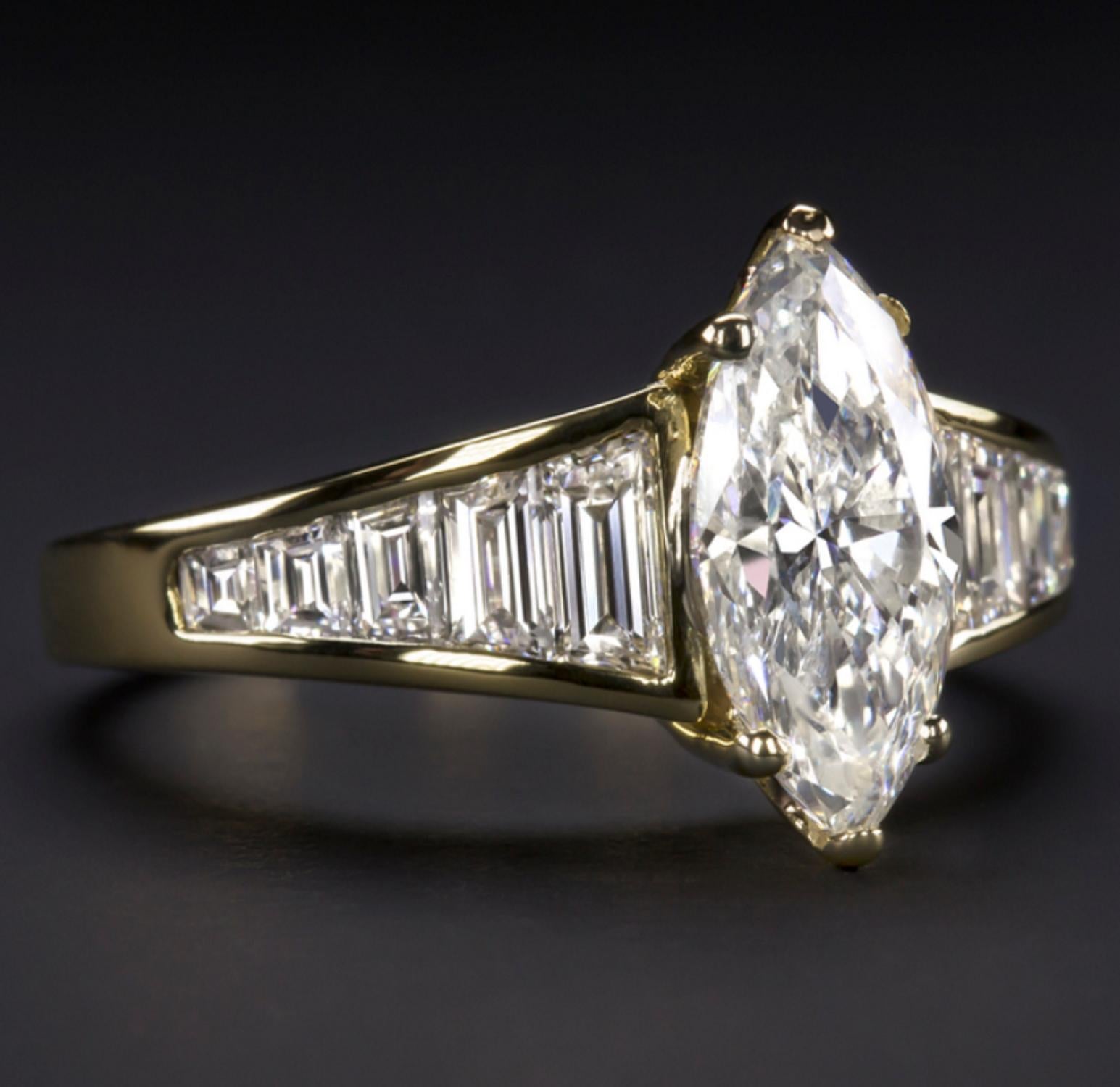 1.ein Diamant im Marquiseschliff mit 68 Karat in einer eleganten und raffinierten diamantbesetzten Fassung. Der zertifizierte Diamant ist strahlend weiß und völlig augenrein. Mit einem auffälligen Durchmesser von 12,17 mm hat der Marquise-Schliff