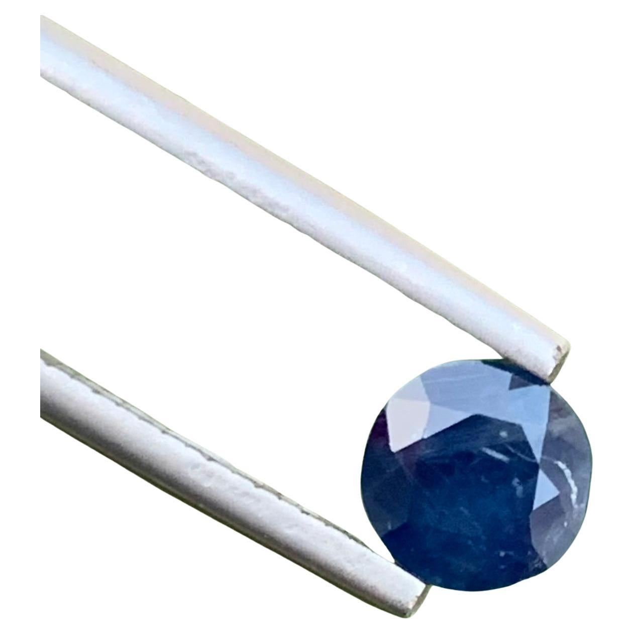 1.65 Carat Natural Loose Blue Sapphire Round Cut Ring Gemstone  For Sale