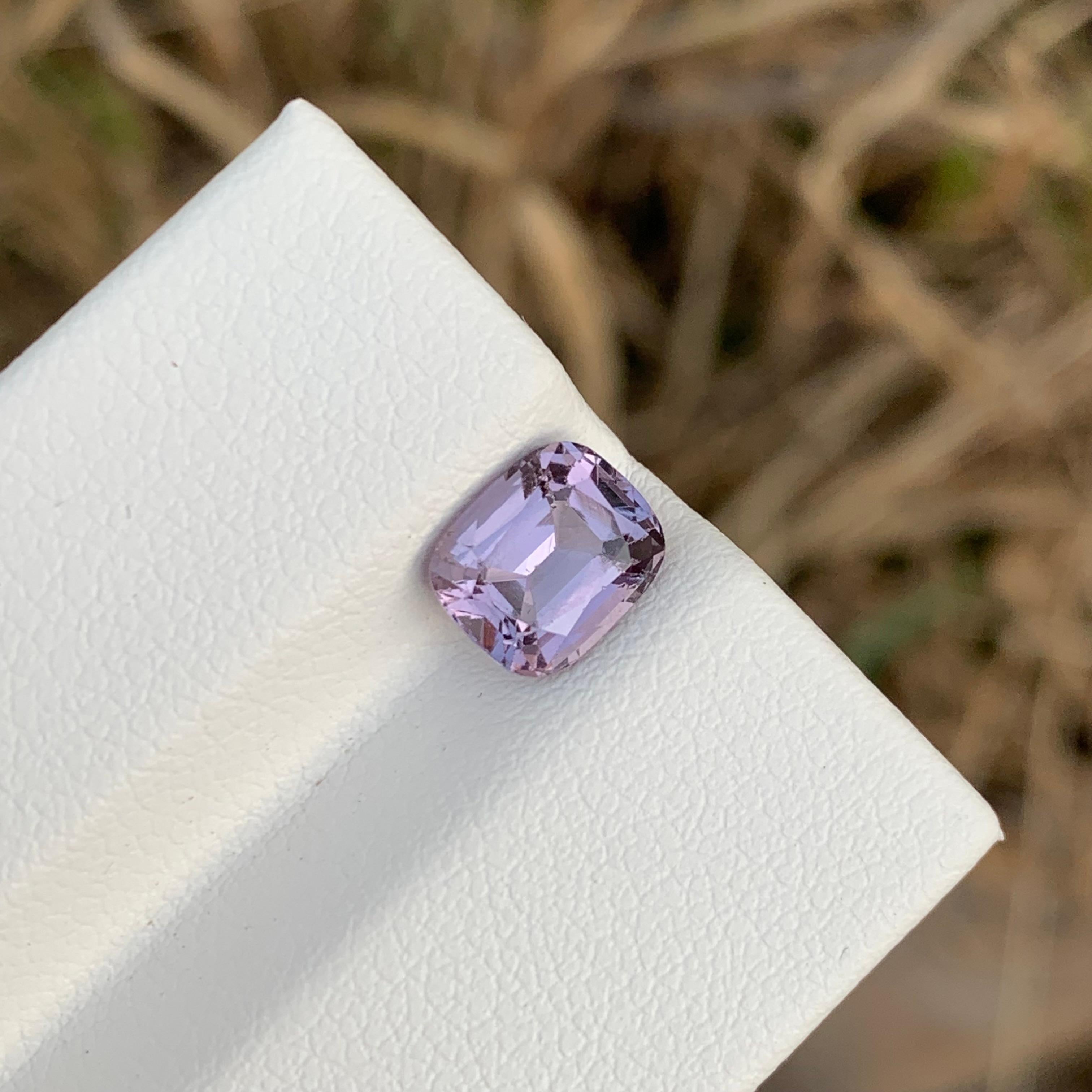 1.65 Carat Natural Loose Cushion Shape Purple Tourmaline Gem For Jewellery For Sale 6