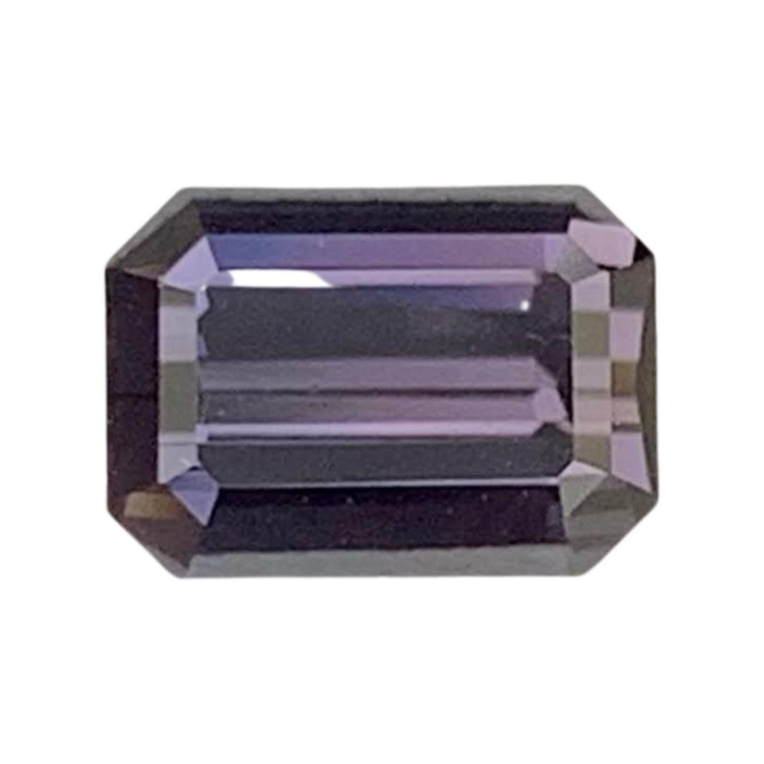 1,65 Karat natürlicher loser tiefgrauer Spinell Stein Smaragdschliff burmesischer Edelstein im Angebot