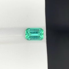 1.65 Carat Natural Loose Emerald Color Tourmaline Emerald Cut From Afghanistan