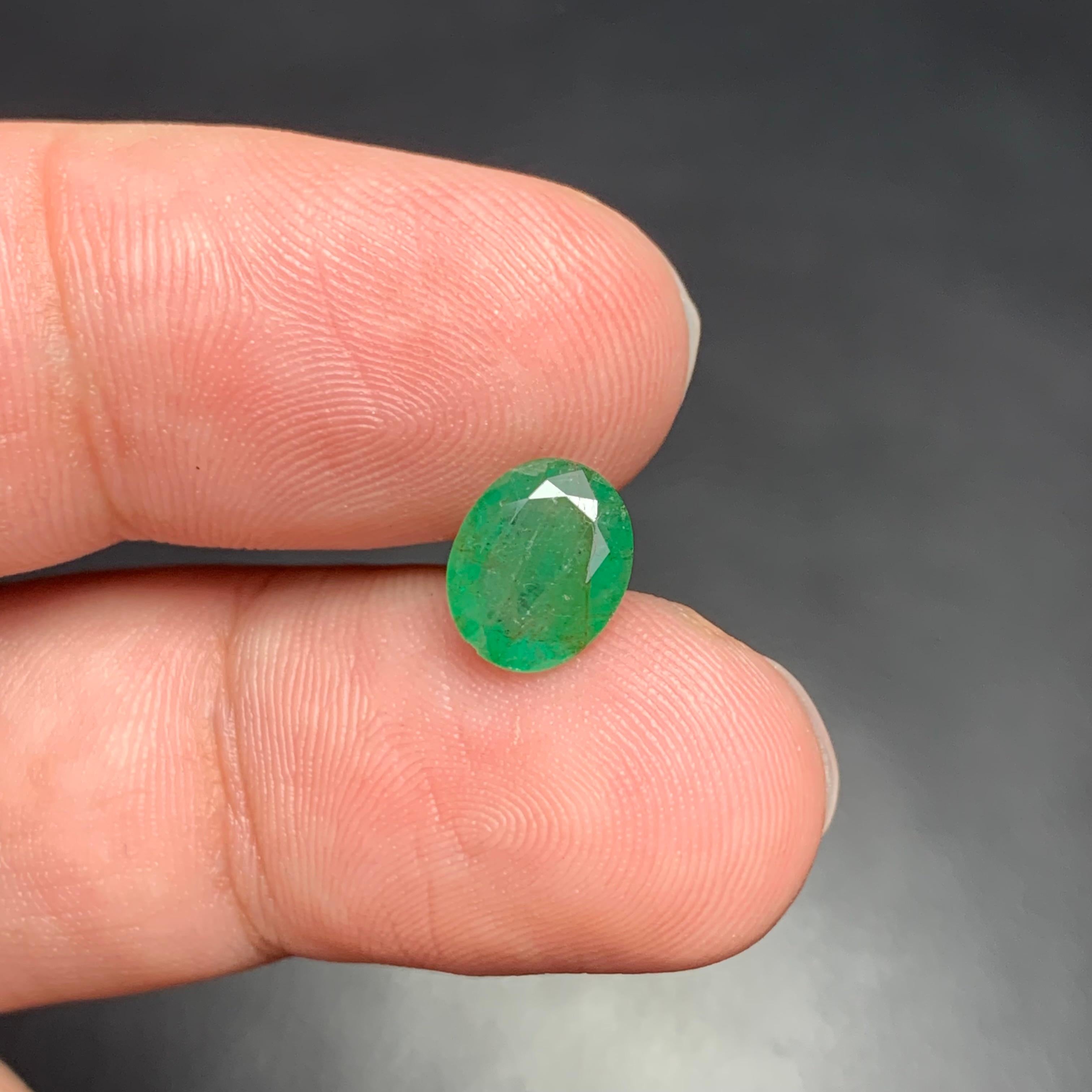 Loose Emerald

Weight: 1.65 Carats
Dimension: 8.7 x 7 x 4 Mm
Origin: Zambia
Cut: Oval
Color: Green
Treatment: Non
Certificate: On Demand

Zambian emeralds are prized gemstones known for their vibrant green hue and exceptional clarity. Found