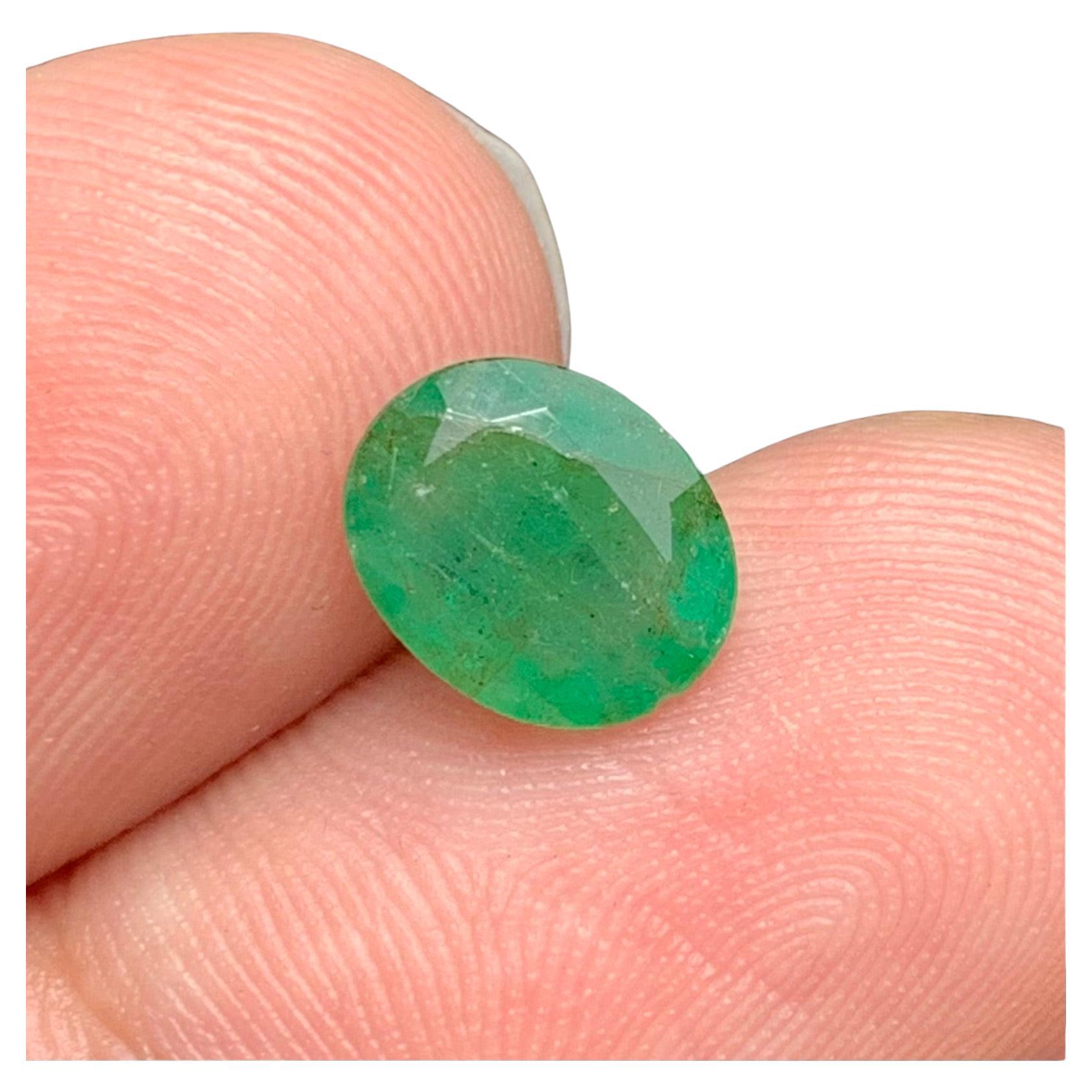 1.65 Carat Natural Loose Emerald Gemstone From Zambian Mine