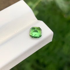 1.65 Carat Natural Loose Green Tourmaline Cushion Shape Gem
