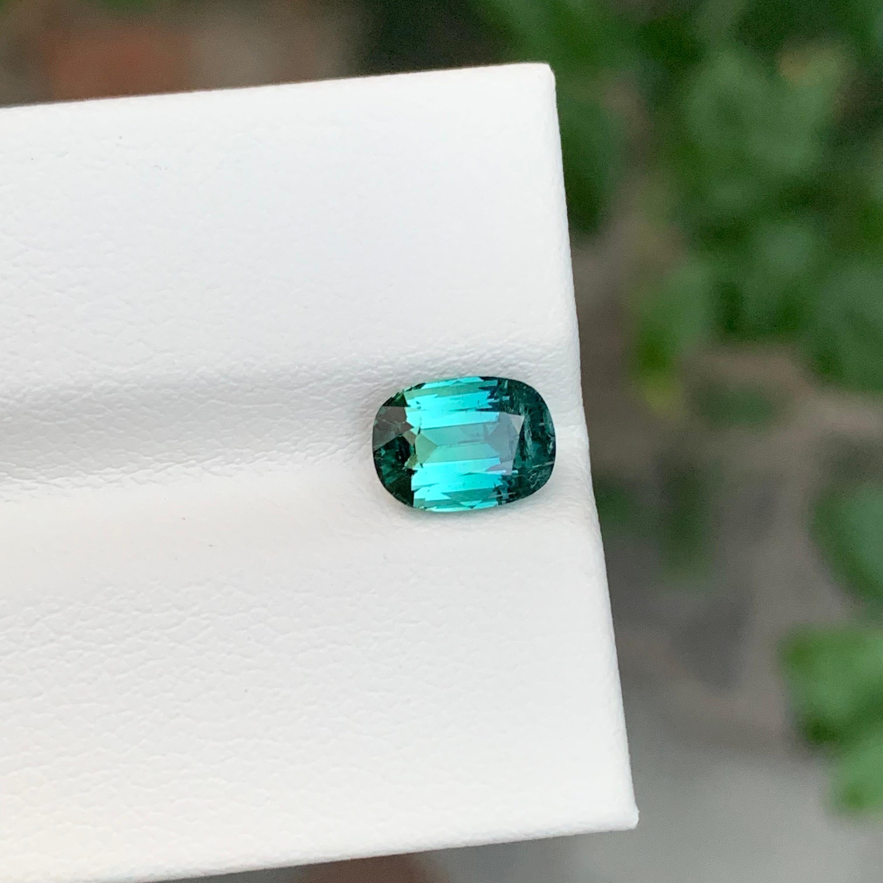 1.65 Carat Natural Loose Lagoon Shade Tourmaline Cushion Shape Gemstone (pierre précieuse en forme de coussin) Neuf - En vente à Peshawar, PK