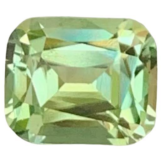 1.65 Carat Natural Loose Light Green Tourmaline Cushion Cut Afghan Gemstone (pierre précieuse afghane)