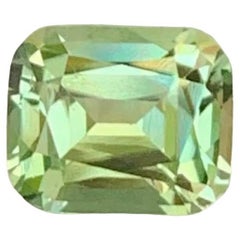 1.65 Carat Natural Loose Light Green Tourmaline Cushion Cut Afghan Gemstone (pierre précieuse afghane)