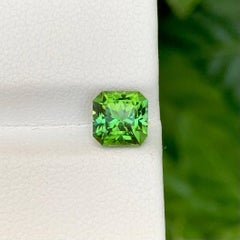 1,65 carati di tormalina verde naturale sfusa taglio Asscher Gemma afgana