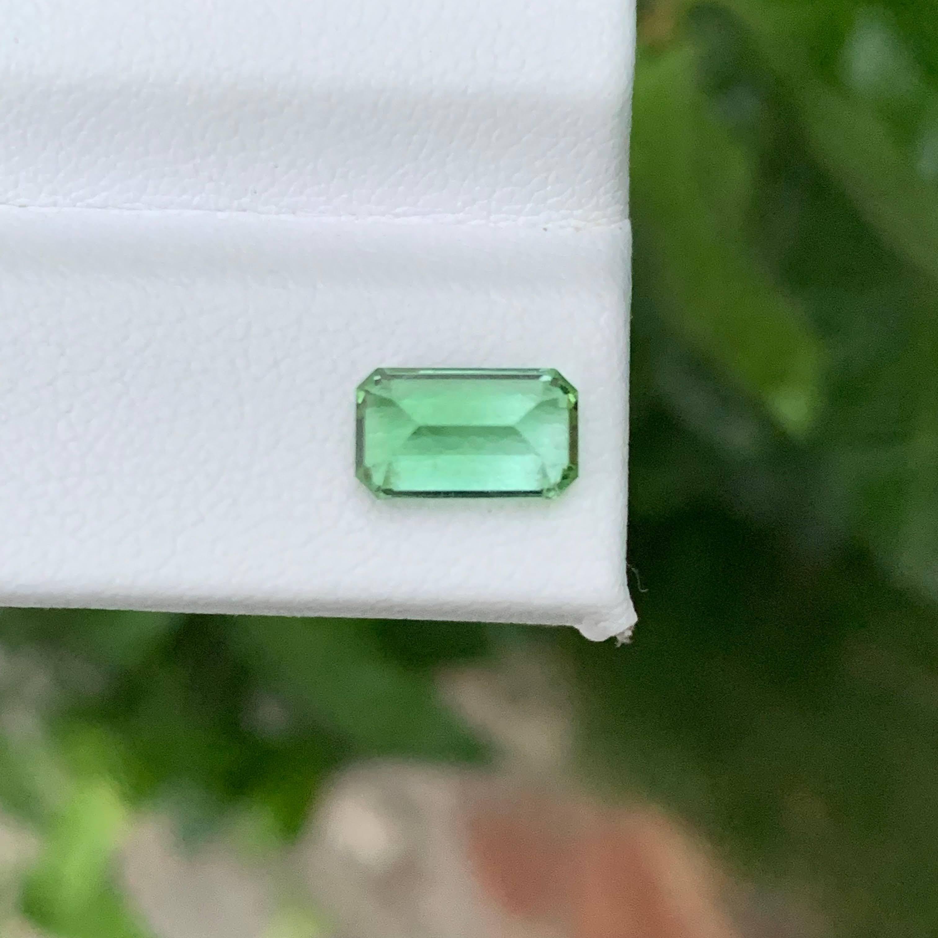 1,65 Karat Natürlicher loser mintgrüner Turmalin Smaragdschliff Afghanischer Edelstein im Zustand „Neu“ im Angebot in Bangkok, TH