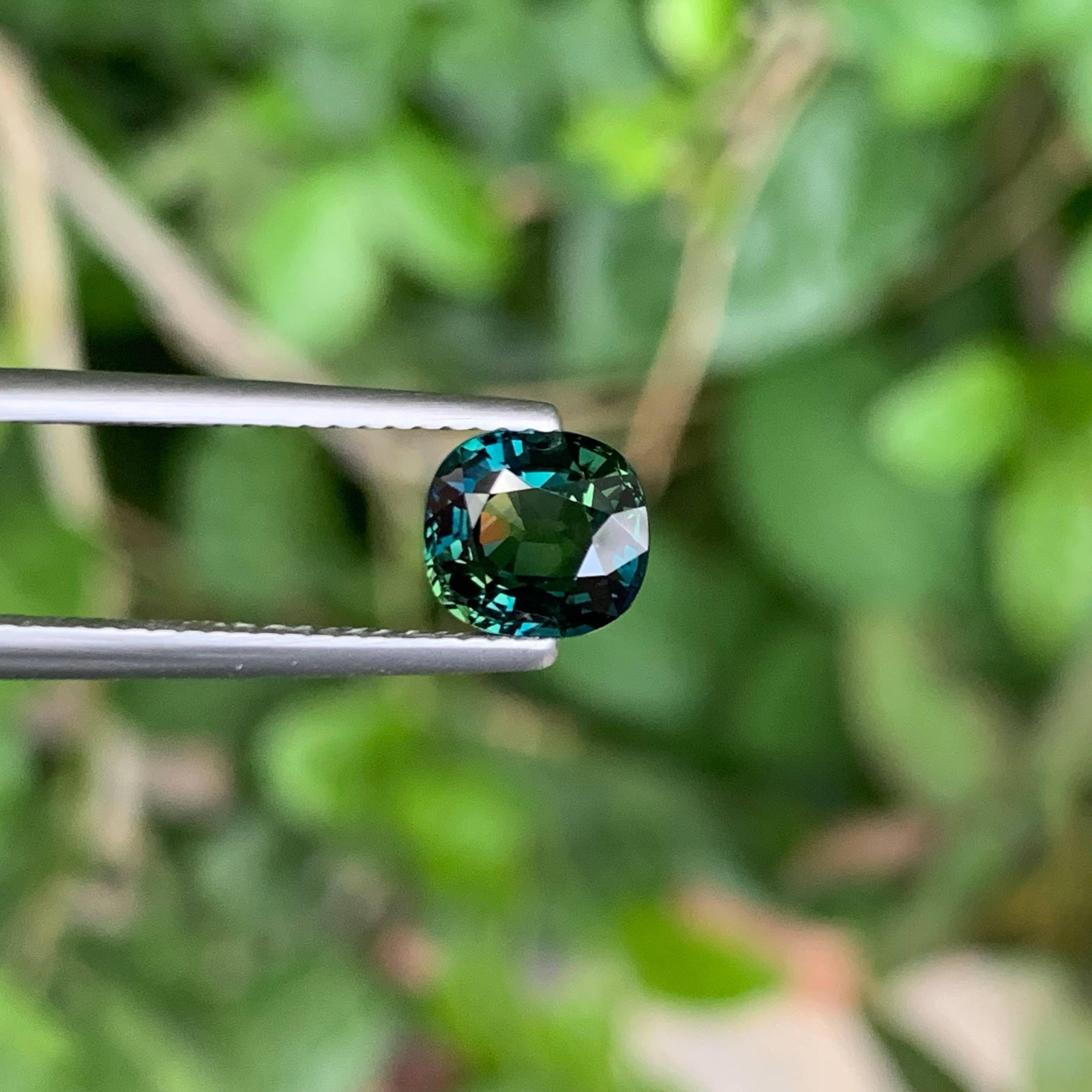 1,65 Karat natürlicher loser perfekter zweifarbiger Saphir im Kissenschliff Sri Lanka Edelstein im Angebot 3