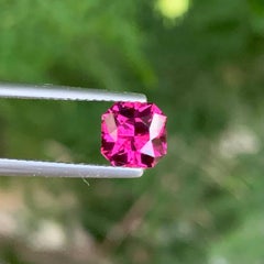 1.65 Carat Natural Loose Pink Garnet Step Asscher Cut Natural African Gemstone