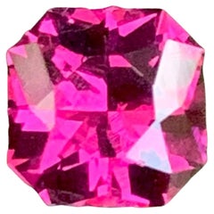 1.65 Carat Natural Loose Pink Garnet Step Asscher Cut Natural African Gemstone