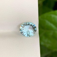 1,65 Karat Natürlicher Lose Meer Blauer Aquamarin Oval Schliff Madagaskars Edelstein