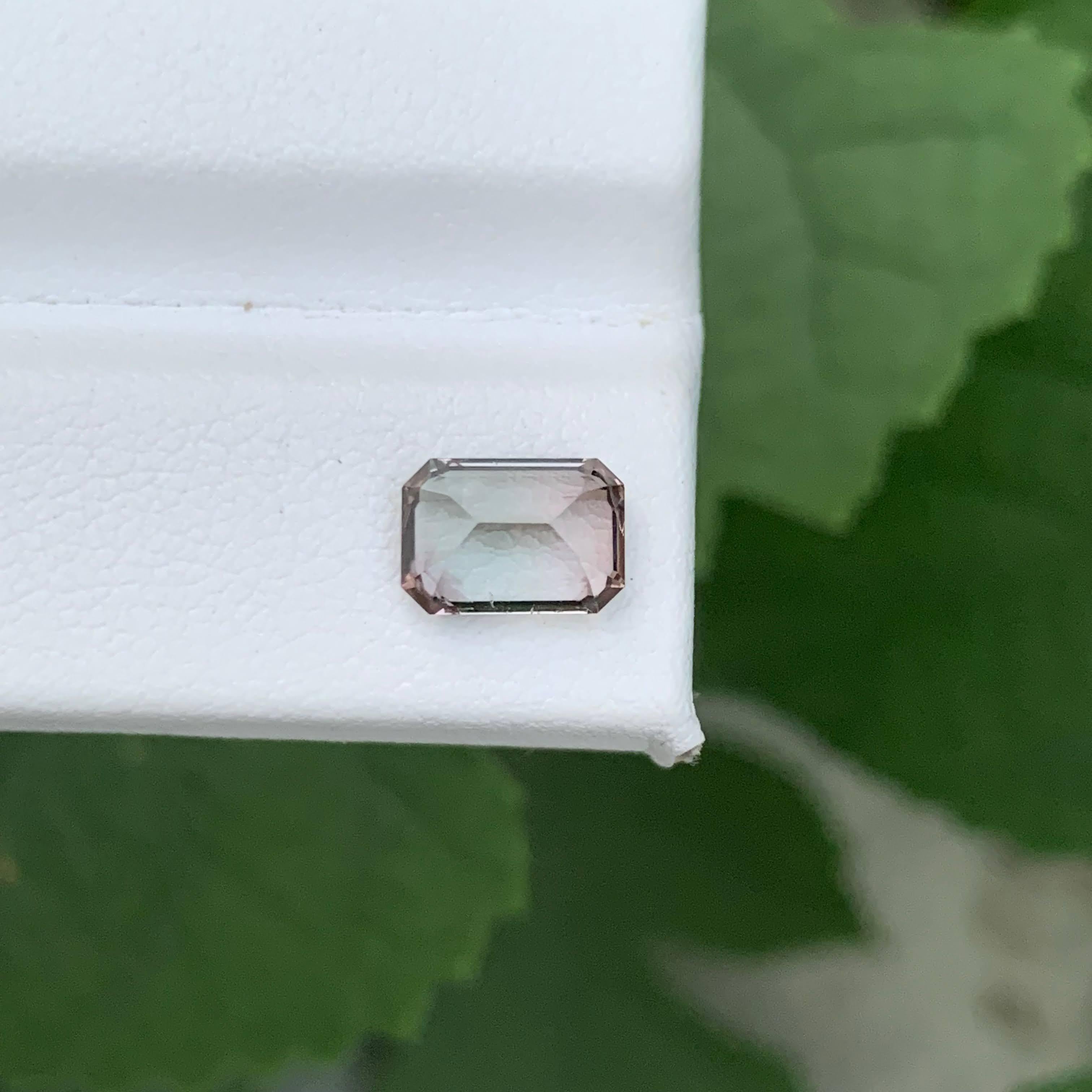 1,65 Karat Natürliche Lose Sonnenuntergang Farbe Turmalin Smaragd Schliff Afrikanischen Edelstein im Angebot 2