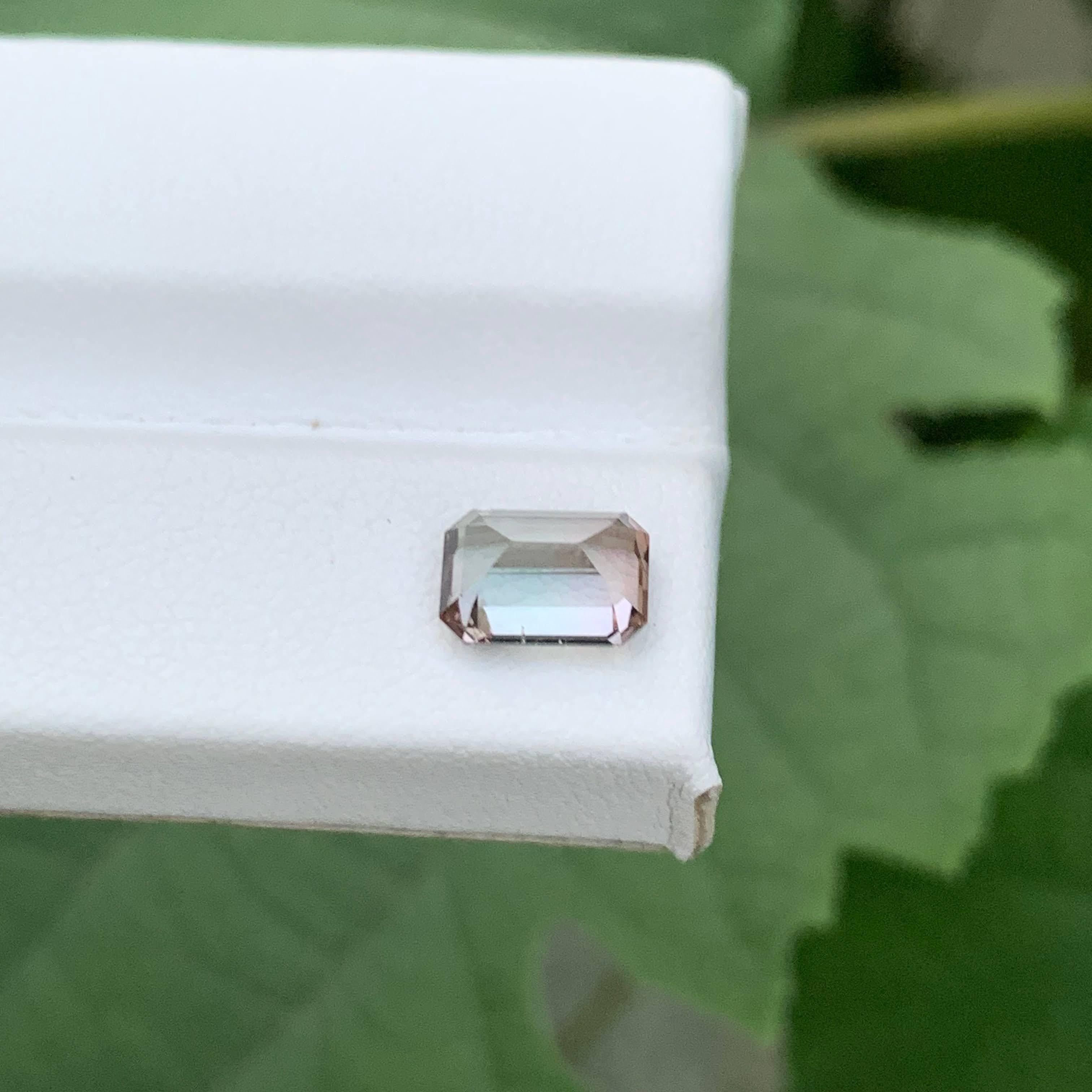 1,65 Karat Natürliche Lose Sonnenuntergang Farbe Turmalin Smaragd Schliff Afrikanischen Edelstein im Angebot 3