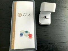 1.65 Carat Natural Royal Blue Madagascar Sapphire and Diamond Ring GIA Certified