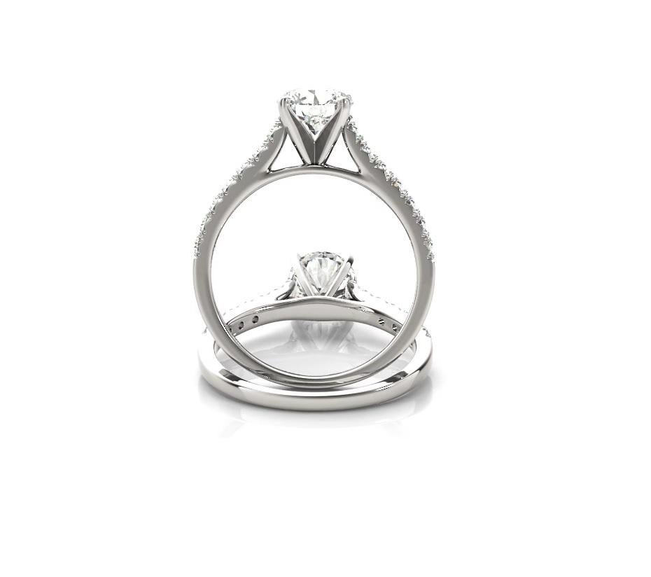 Contemporary 1.65 Carat Round Brilliant Cut Diamond Engagement Ring GIA Certified For Sale