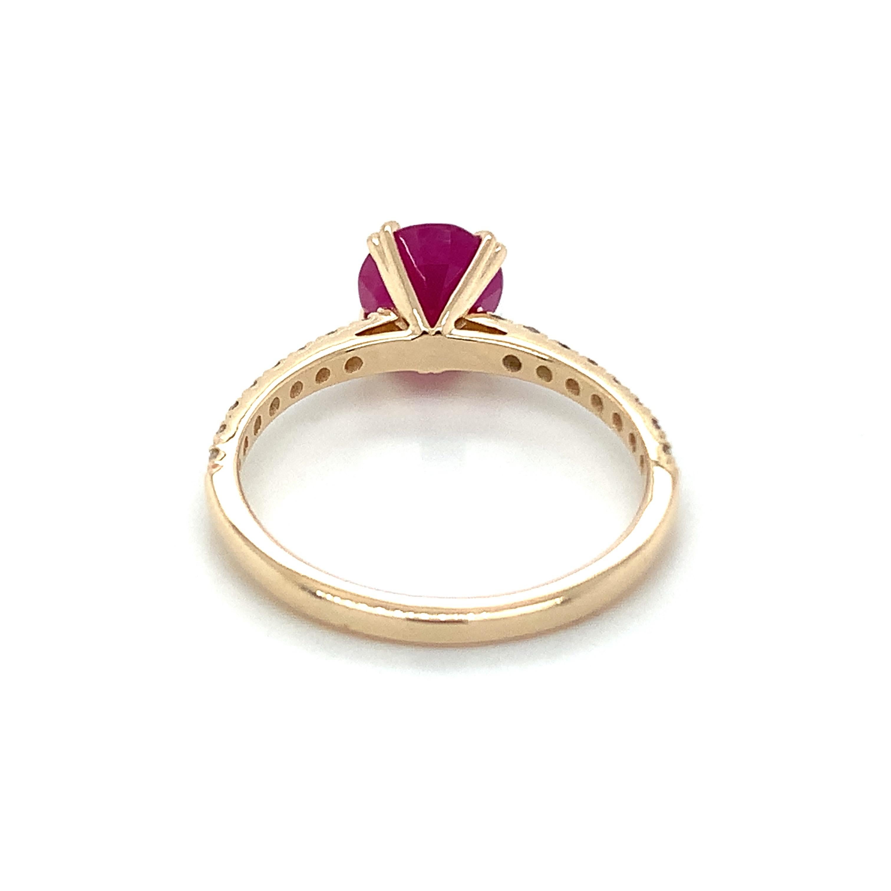 solitaire ruby ring