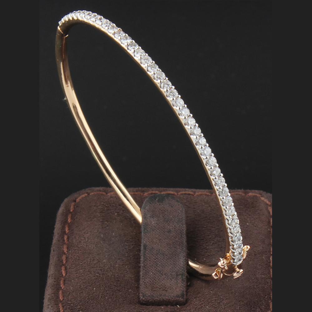 1,65 Karat SI/HI Diamant-Pavé-Armreif, elegantes Armband aus 18 Karat Gelbgold Damen im Angebot