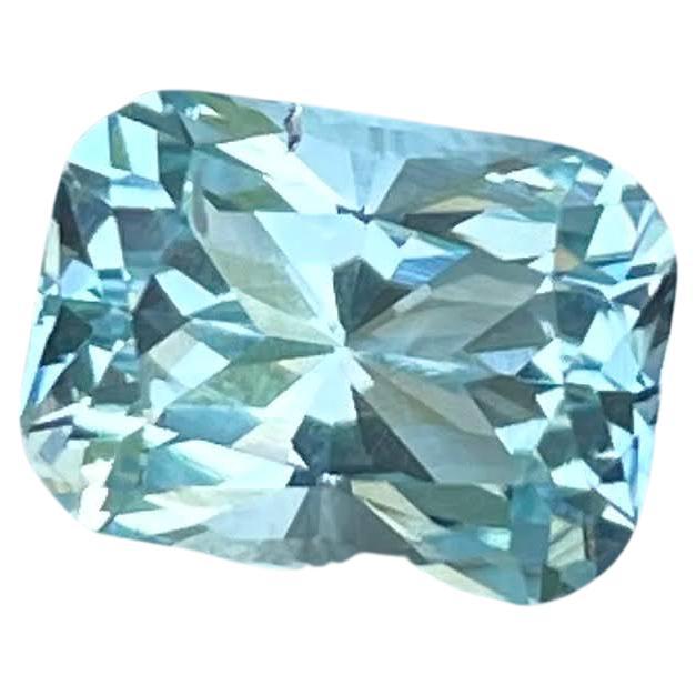 1.65 carats Aquamarine Stone Custom Precision Cut Natural Nigerian Gemstone For Sale