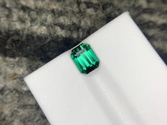 1.65 Carats Natural Bluish Green Tourmaline Emerald Cut