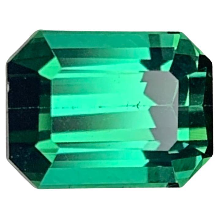 1.65 Carats Natural Bluish Green Tourmaline Emerald Cut