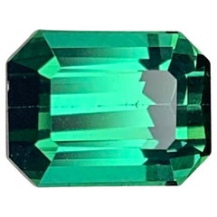 1.65 Carats Natural Bluish Green Tourmaline Emerald Cut