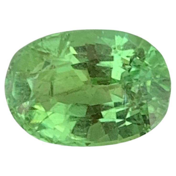 1.65 Carats Natural Loose Mint Green Tourmaline Oval Shape Ring Gemstone 