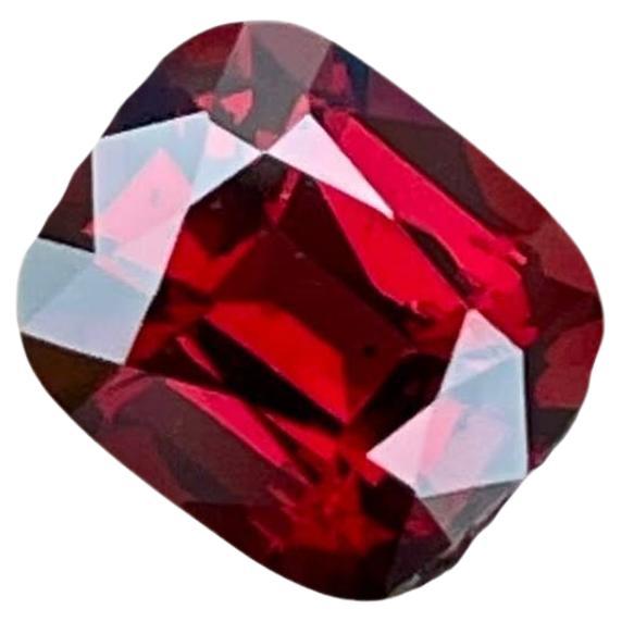 1.65 Carats Natural Red Burmese Loose Spinel Stone Cushion Cut Gemstone For Sale
