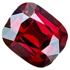 1.65 Carats Natural Red Burmese Loose Spinel Stone Cushion Cut Gemstone