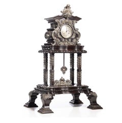 (165 cm - 65 inches ) Giant Sterling Silver Clock - 19th century