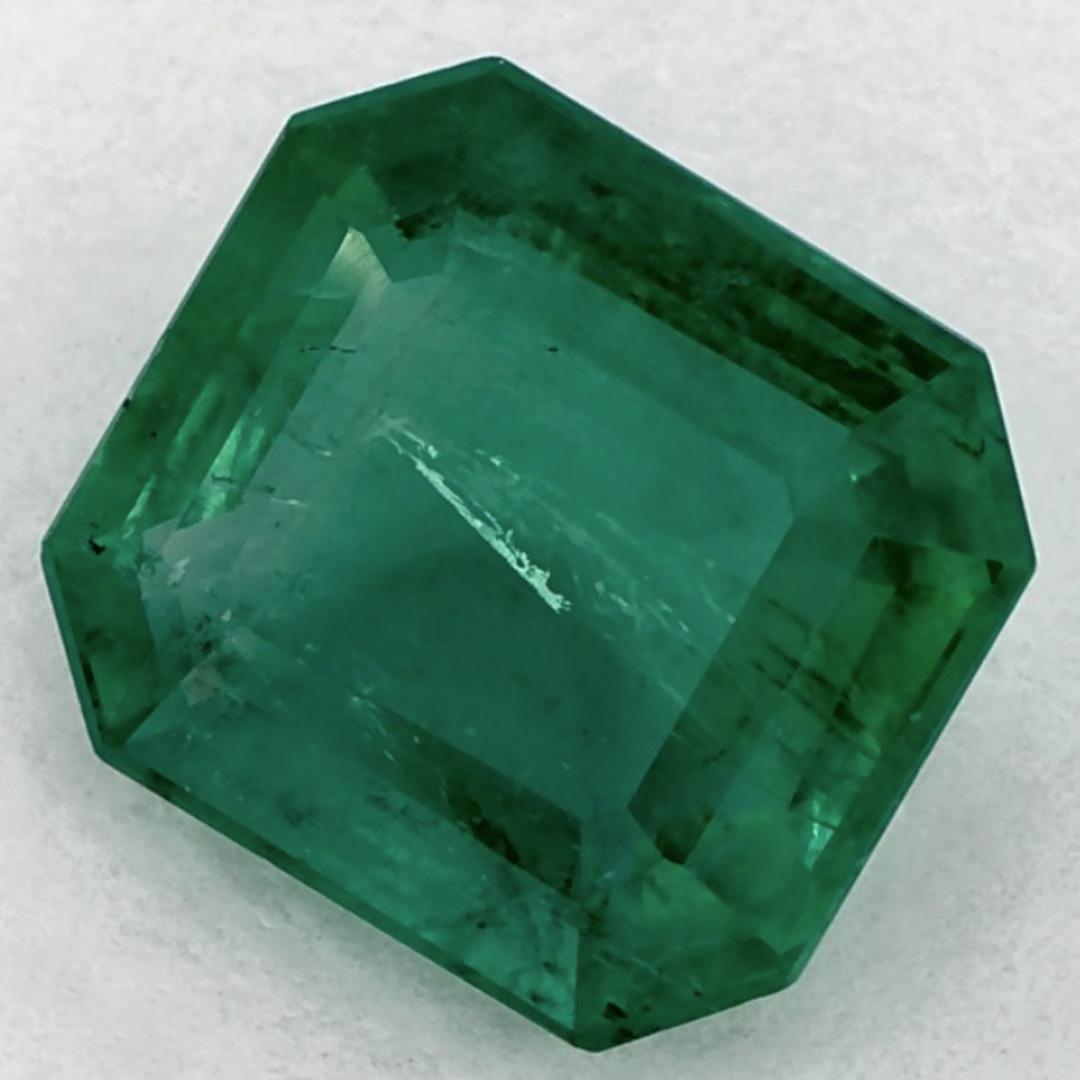 Taille octogone 1.65 Ct Emerald Octagon Cut Loose Gemstone (pierre précieuse en vrac) en vente