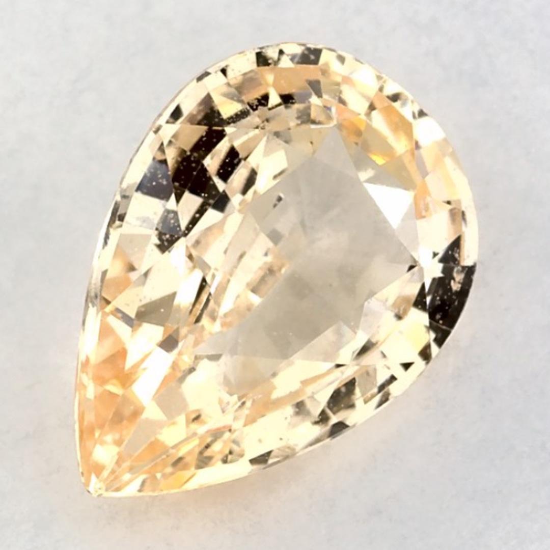 1.65 Karat Gelber Saphir Birne Loser Edelstein (Tropfenschliff) im Angebot