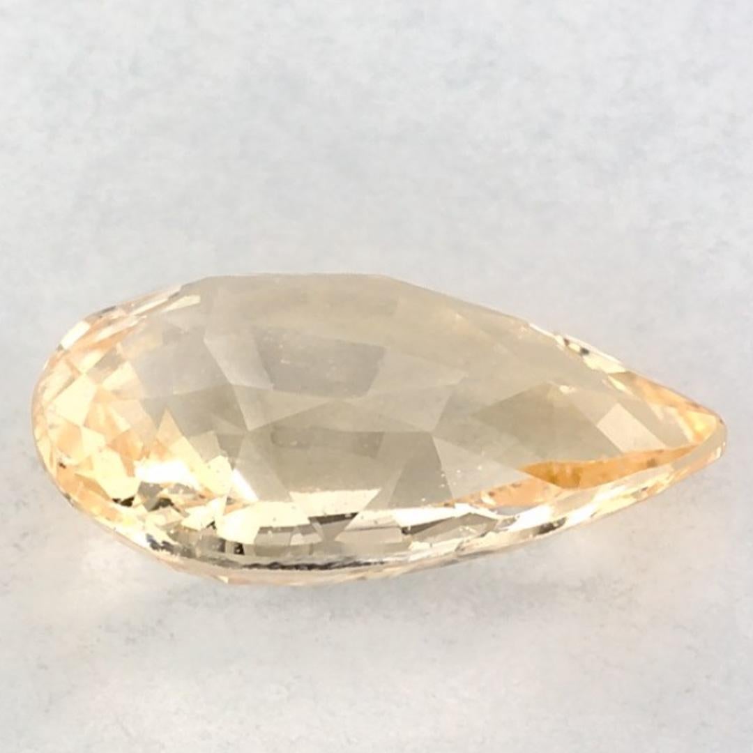 1.65 Karat Gelber Saphir Birne Loser Edelstein im Zustand „Neu“ im Angebot in Fort Lee, NJ