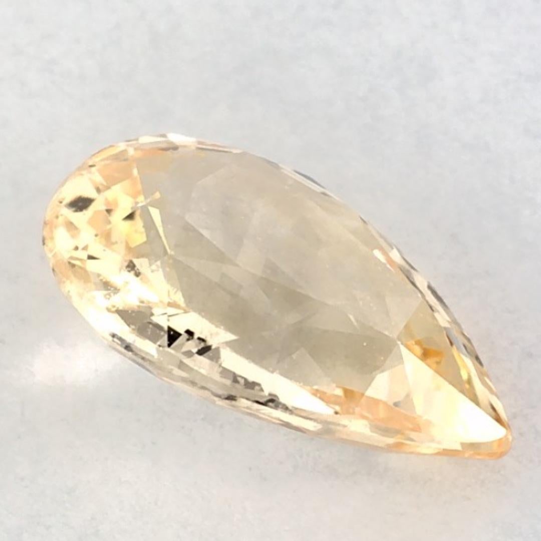 1.65 Karat Gelber Saphir Birne Loser Edelstein im Angebot 1