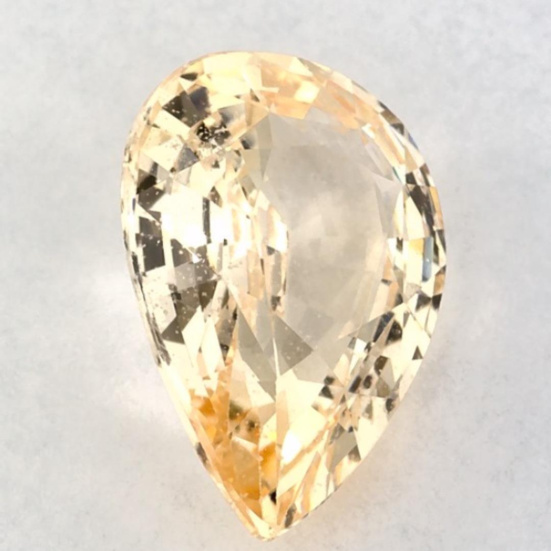 1.65 Karat Gelber Saphir Birne Loser Edelstein im Angebot 2