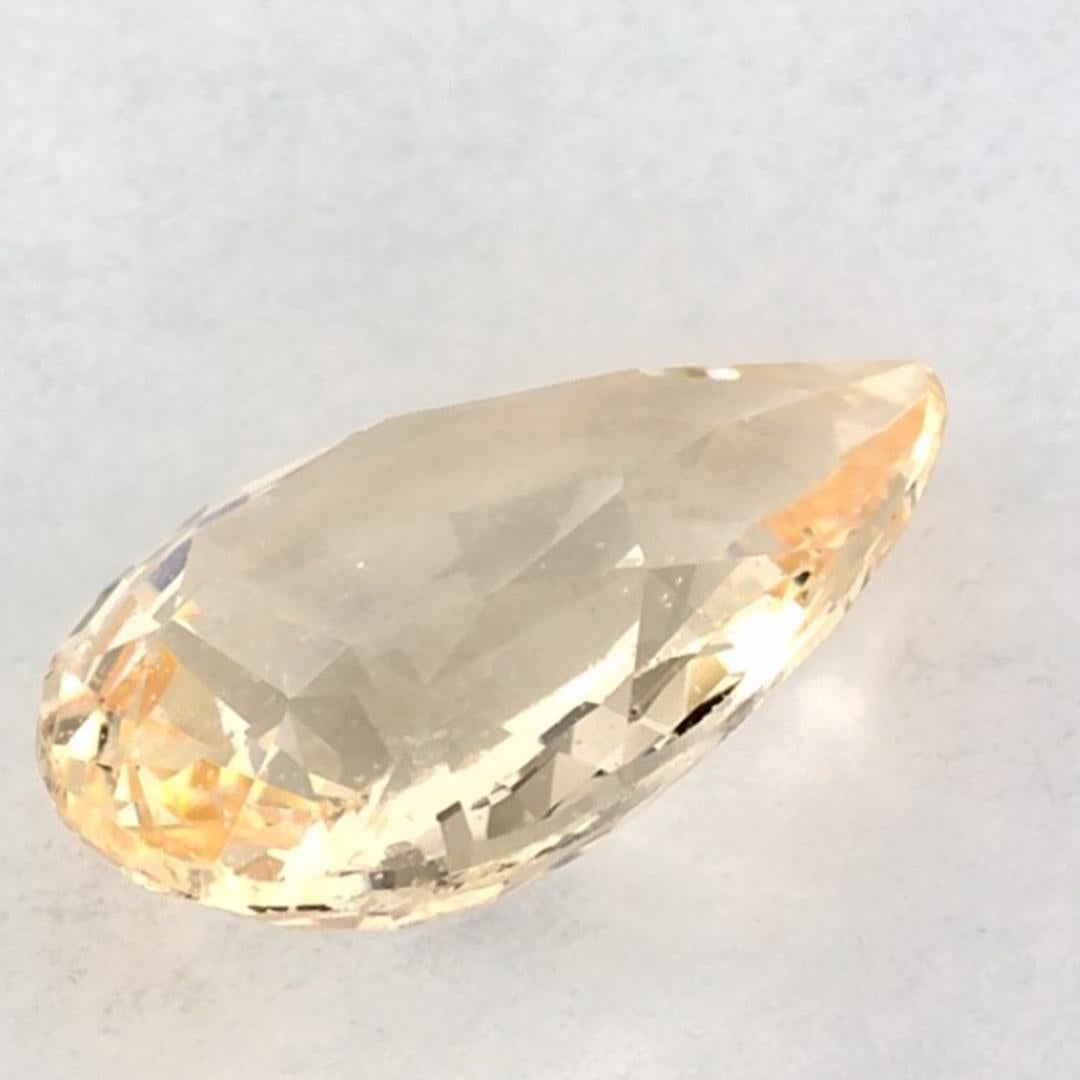 1.65 Karat Gelber Saphir Birne Loser Edelstein im Angebot 3