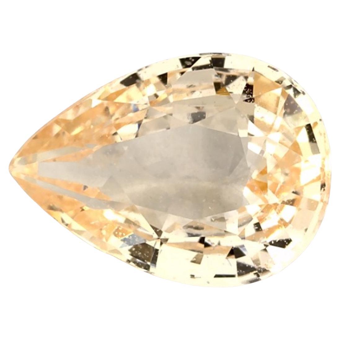 1.65 Ct Yellow Sapphire Pear Loose Gemstone (pierre précieuse en vrac)