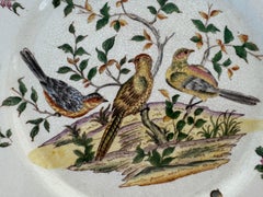 16.5" D Chinese Gold Trim Charger with Bird Scene