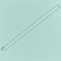 16.5" Italy 18K gold chain - White gold Necklace (18k gold/750 pure gold)-2.3g