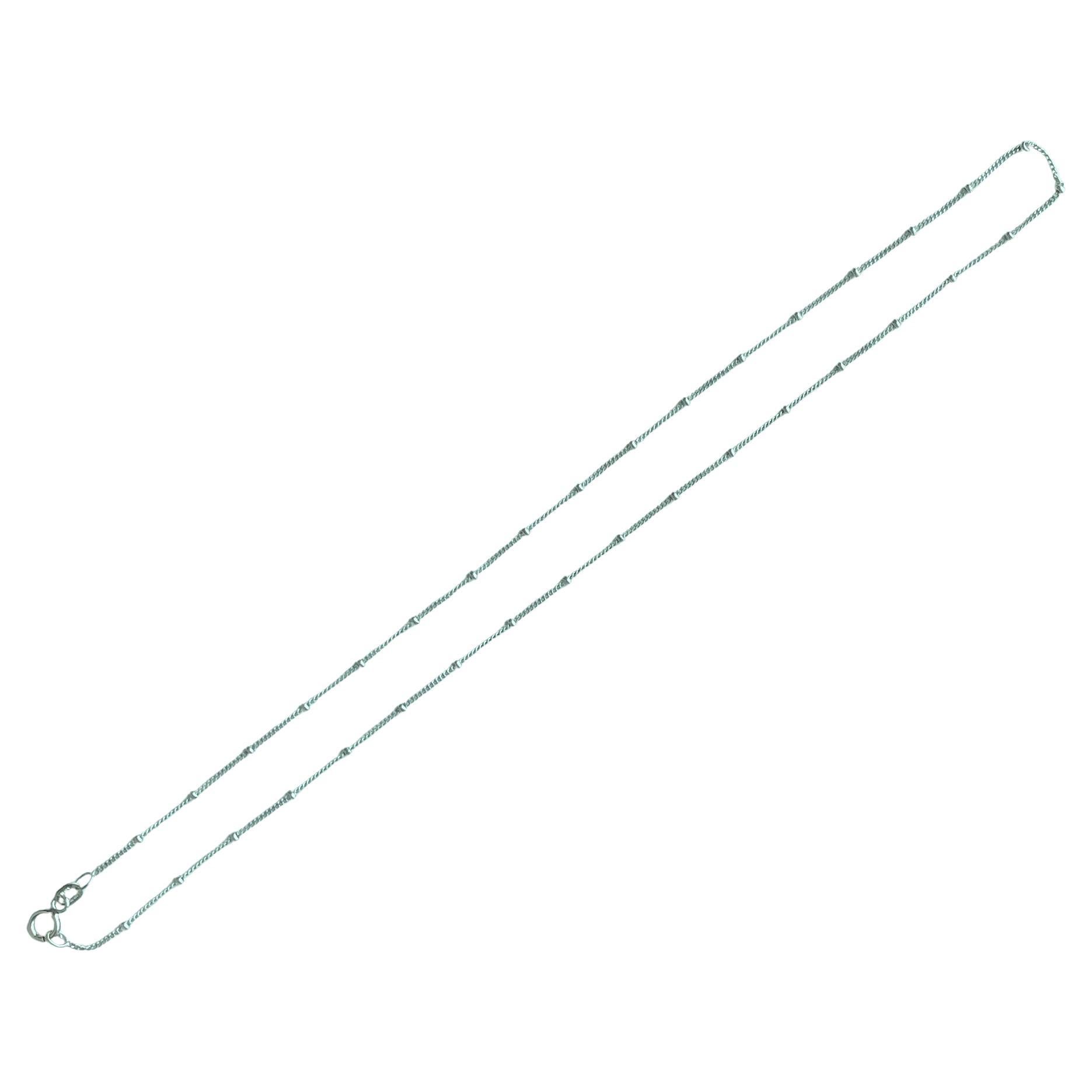 Catena in oro 18 carati da 16,5" Italia - Collana in oro bianco (oro 18 carati/750 oro puro)-2,3g
