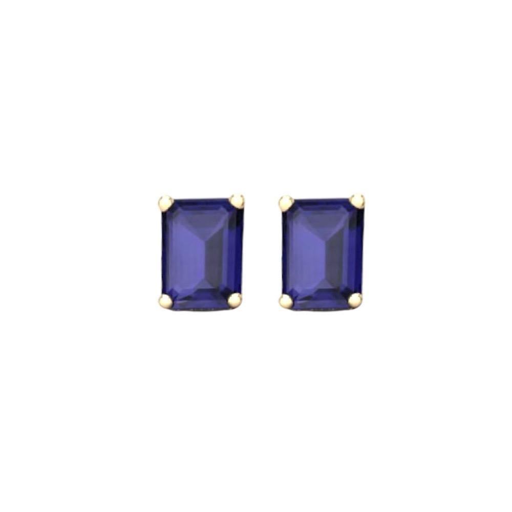 Adorn your ears with the allure of our Gemstone Sapphire Stud Earrings, featuring exquisite sapphires in an emerald cut. Available in sizes ranging from 1.65 to 1.70 carats, these earrings are a symbol of timeless elegance and sophistication.