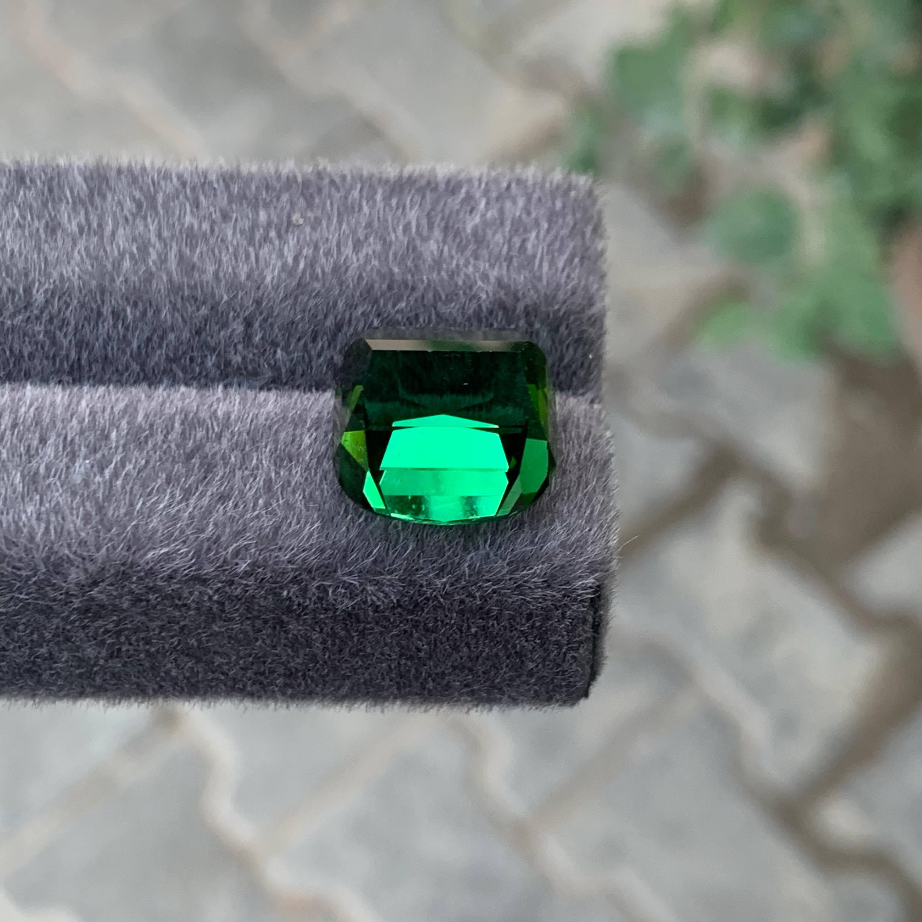 Moderno 16,50 carati di tormalina verde naturale sfusa di alta qualità con taglio a cuscino Gemma afgana in vendita