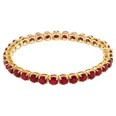 Vintage 16.50-Carats Ruby Line Bracelet 18k c1970s