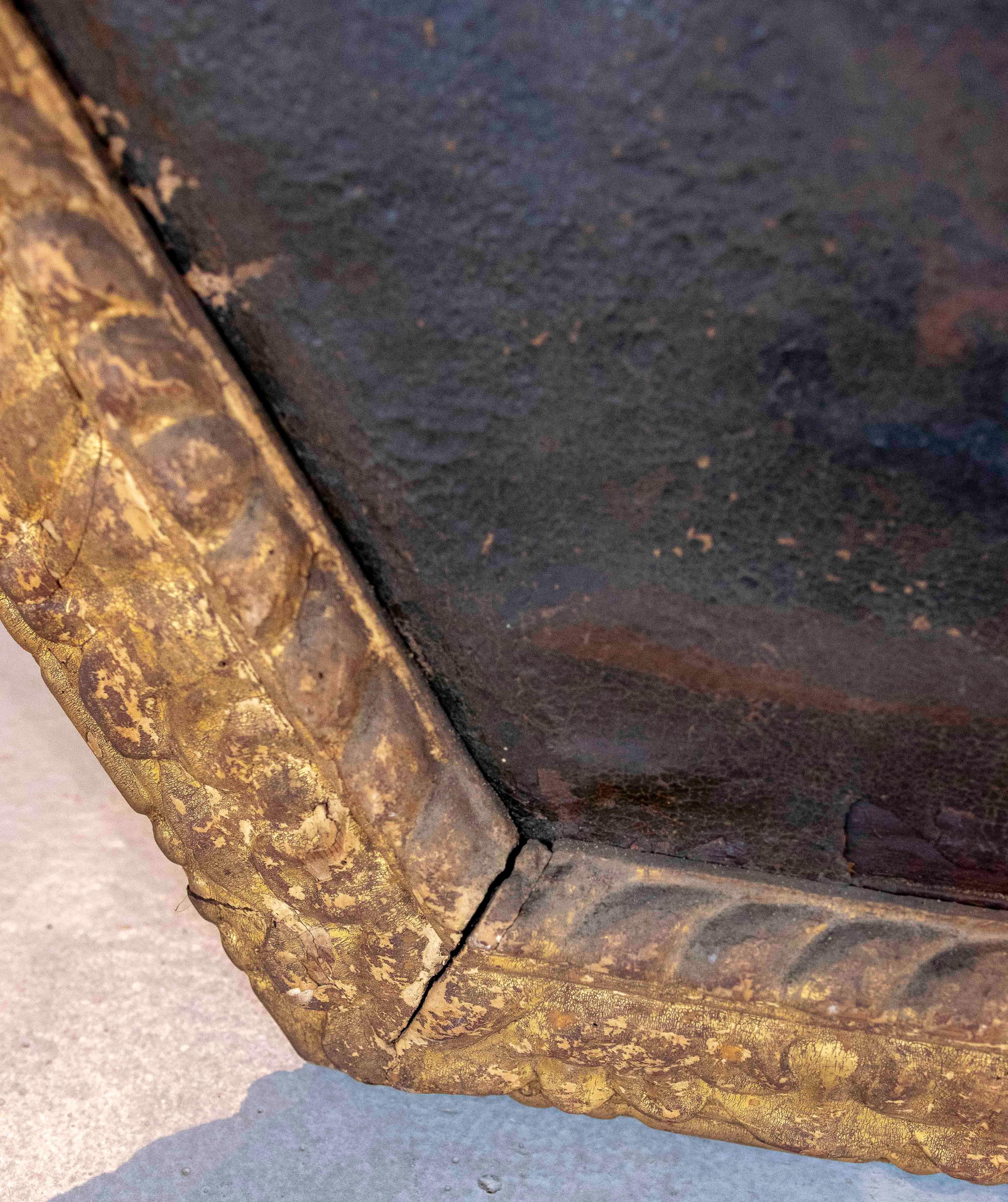 Paire de natures mortes de Majorque des années 1650 peinte à l'huile sur toile avec cadre d'origine en vente 4