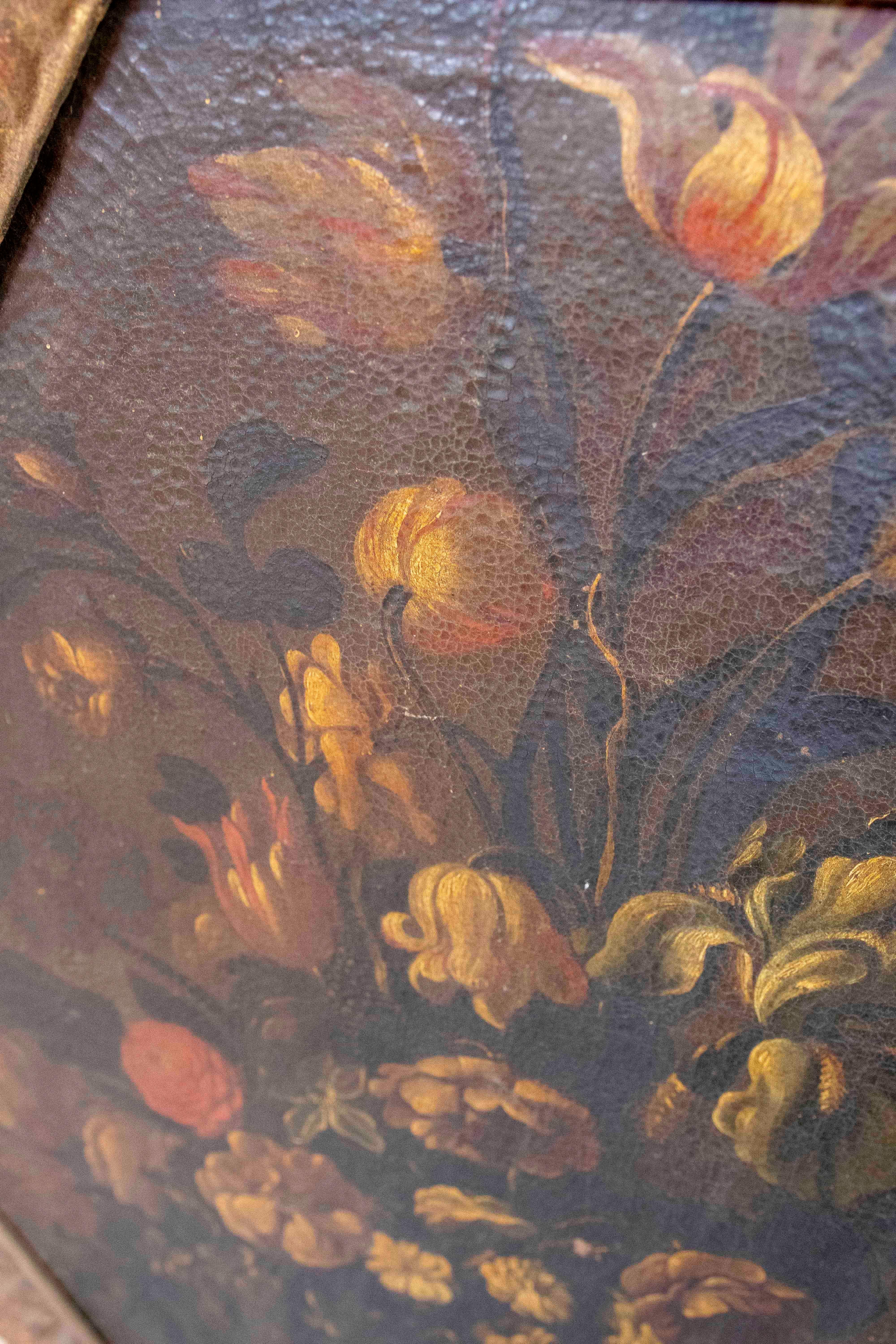 Paire de natures mortes de Majorque des années 1650 peinte à l'huile sur toile avec cadre d'origine en vente 10