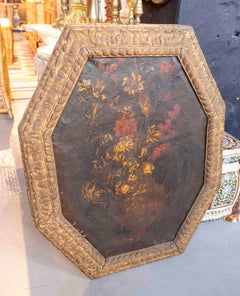 1650s Pair of Mallorcan Still Lifes Painted in Oil on Canvas with Original Frame